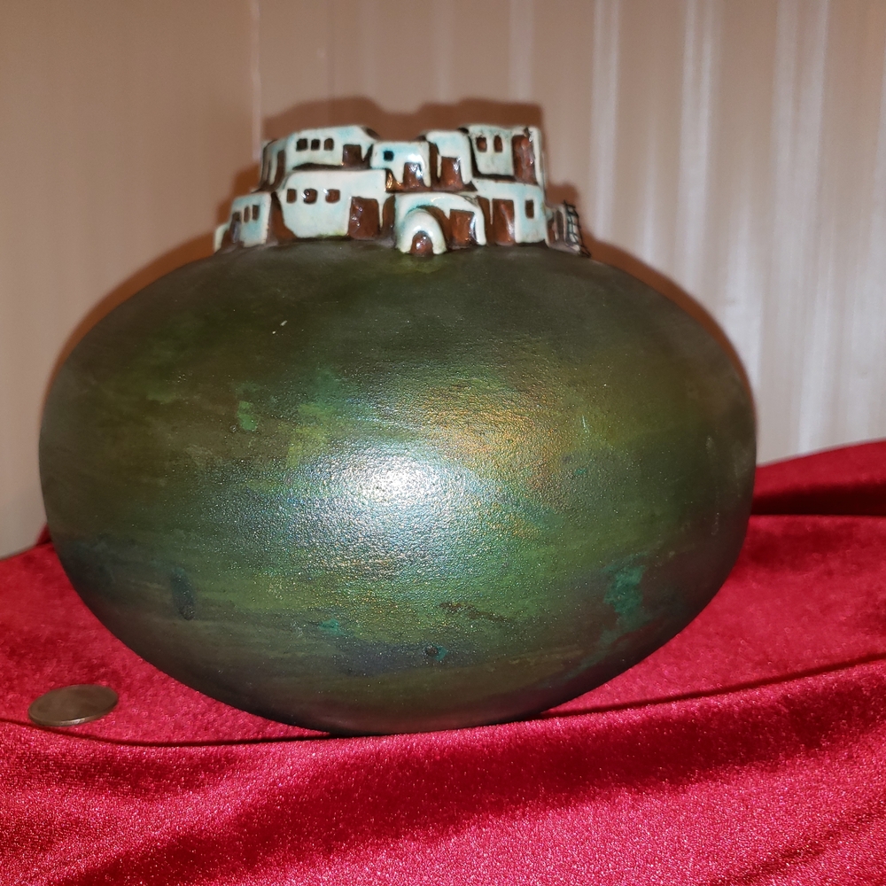 Handcrafted Raku Pueblo Pottery Art